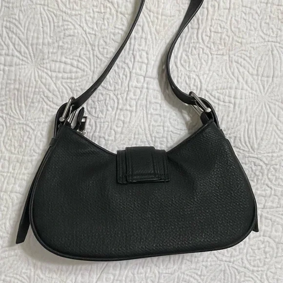 Lulu's Black Shoulder Bag with Buckle Detail - Picture 2 of 3
